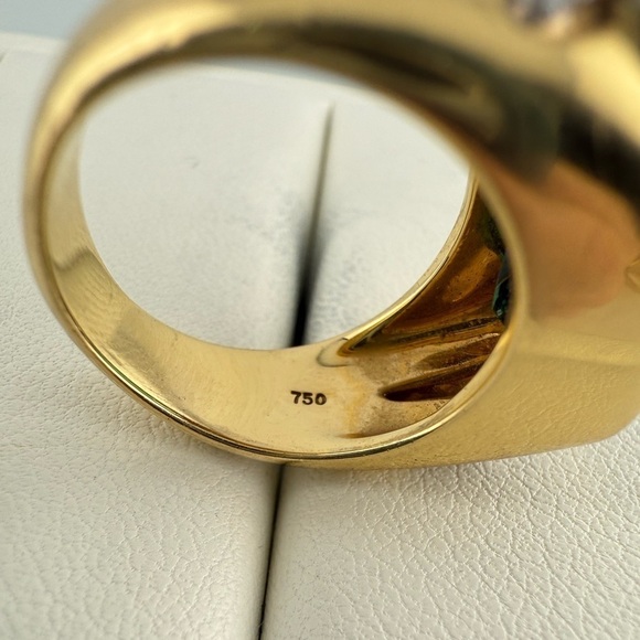 RARE Tiffany & Co. Tourmaline Cocktail Ring with Pave Diamond X Size 5.25 14g - Picture 13 of 13